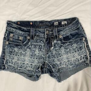 Miss Me Aztec Print JE8088H Denim Jeans Size 26